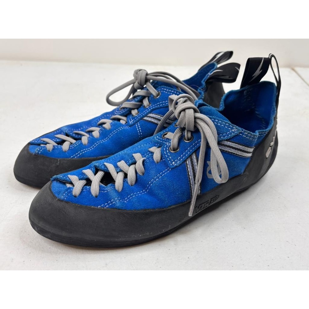 Evolv Defy Blue Climbing Shoes Womens Size 7.5 Trax Rubber Lace Up